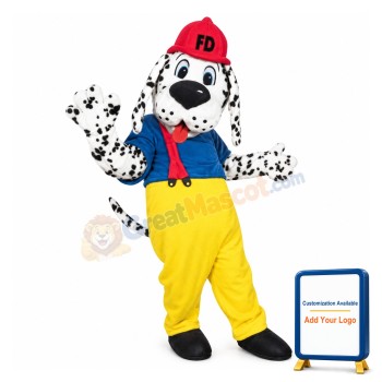 Lovely Firehouse Dalmatian Dog Mascot Costume