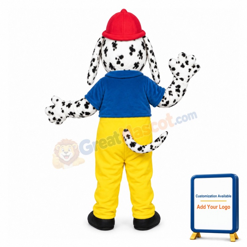 Lovely Firehouse Dalmatian Dog Mascot Costume