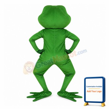 Lovely Green Frog Mascot Adult Costume