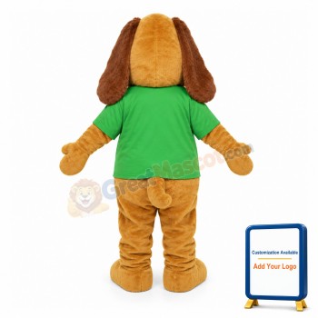 Big Mouth Golden Dog Mascot Costume