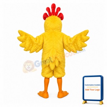 Lovely Yellow Rooster Mascot Costume