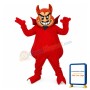 Red Sun Devil Mascot Adult Costume