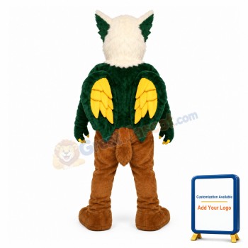 Angry Green Hippogriff Mascot Costume Cartoon Character