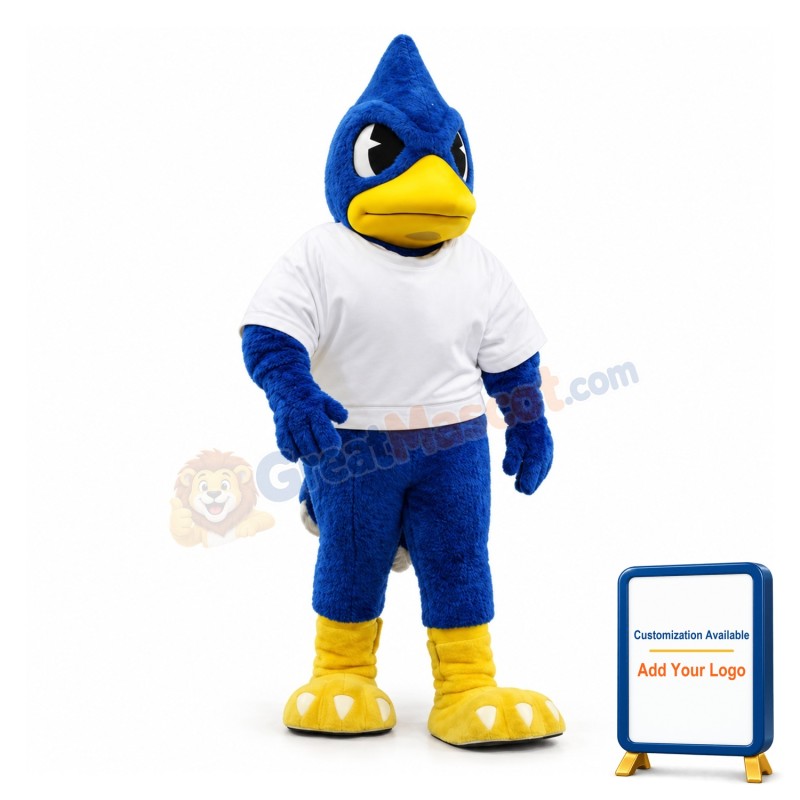 Sports Team Power Blue Bird Mascot Costume