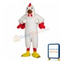 White Rooster Long Fur Mascot Costume