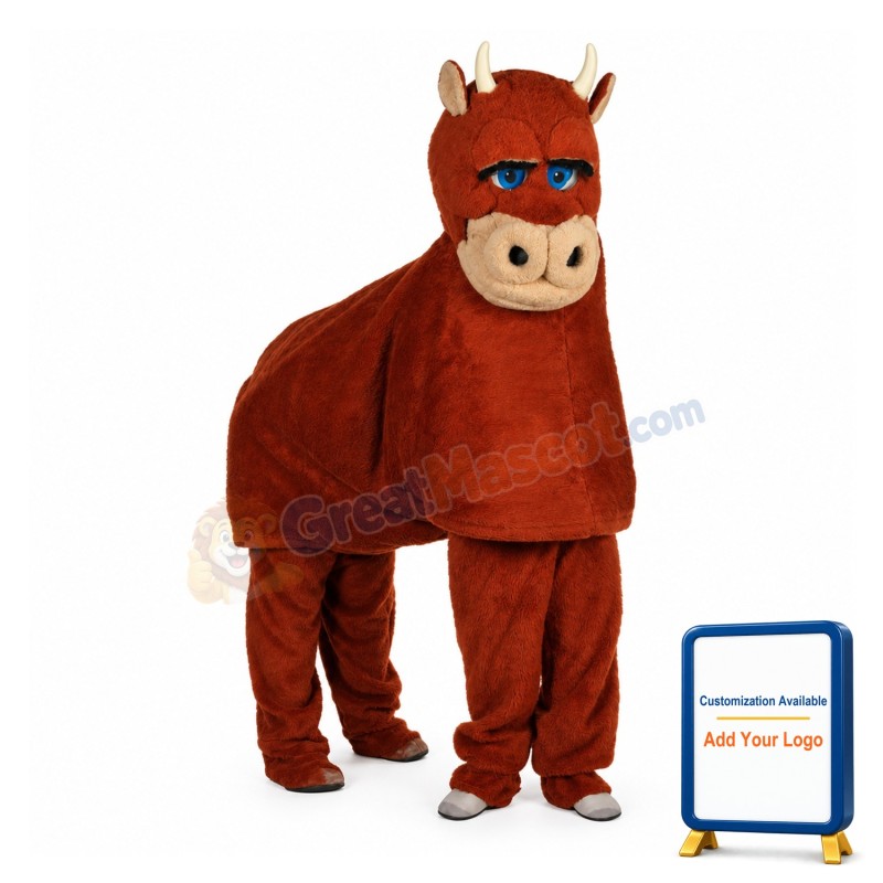 Red Bull Mascot Costume For Two People