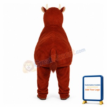 Red Bull Mascot Costume For Two People