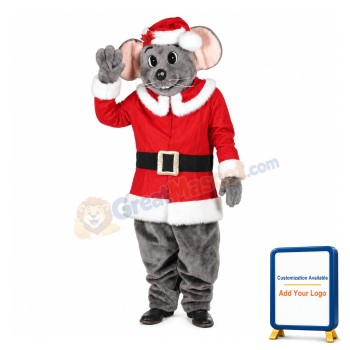 Christmas Gray Mouse Mascot Adult Costume