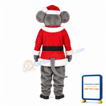 Christmas Gray Mouse Mascot Adult Costume