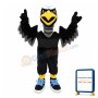 New Custom Made Black Eagle Mascot Adult Costume