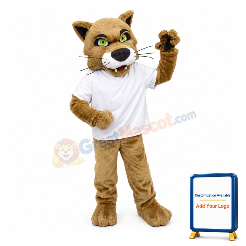 University Fierce Wildcat Mascot Costume