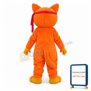 New Custom Made Cartoon Orange Cat Mascot Costume