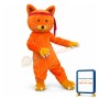 New Custom Made Cartoon Orange Cat Mascot Costume
