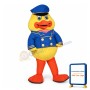 Cute Cartoon Papa Duck Captain Mascot Adult Costume 