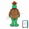 Green Crocodile Cowboy Mascot Adult Costume