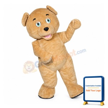 Curly Teddy Bear Mascot Adult Costume