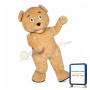 Curly Teddy Bear Mascot Adult Costume