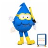 Cartoon Willie Water Drop Diver Lightweight Mascot Costume