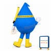 Cartoon Willie Water Drop Diver Lightweight Mascot Costume