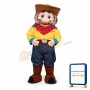 Amiable Old Cowboy Mascot Costume
