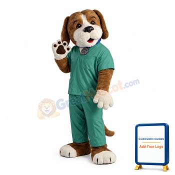 Scrubs The Health Hound Mascot Adult Costume
