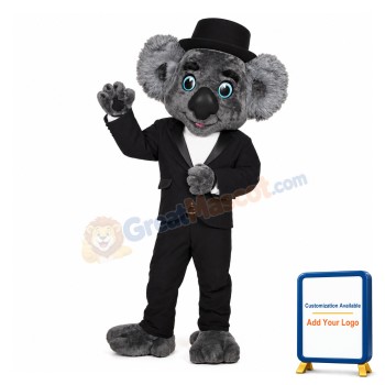 Koala Gentleman Mascot Adult Costume