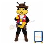 Lovely Cartoon Bee Cowboy Mascot Adult Costume