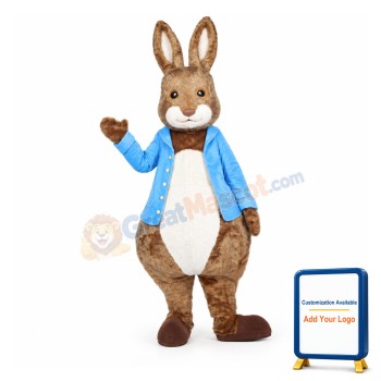 Friendly Peter Rabbit Mascot Adult Costume