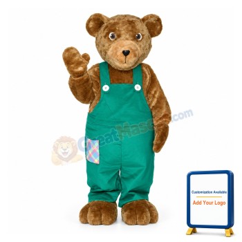 Lovable Corduroy Bear Mascot Costume