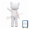 Cute White Cat Mascot Adult Costume