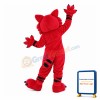 Power Red Wildcat Mascot Adult Costume