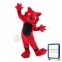 Power Red Wildcat Mascot Adult Costume