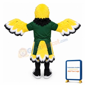 College Basketball Yellow Hawk Mascot Costume