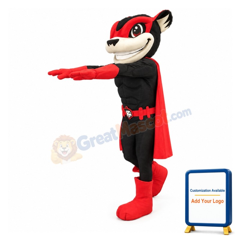Flying Squirrel Superhero Mascot Adult Costume