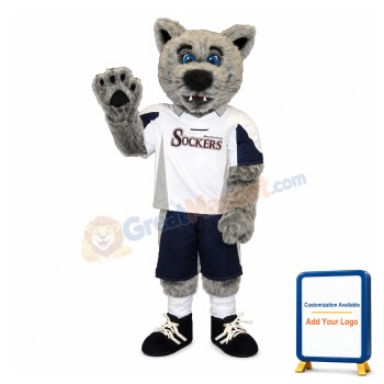Grey Wolf Sports Football Mascot Adult Costume
