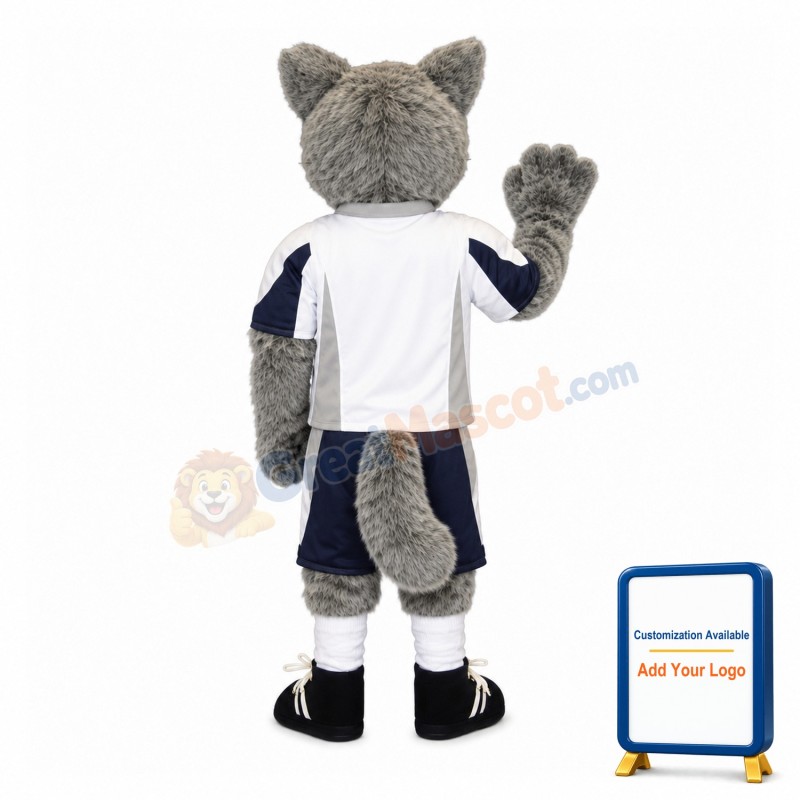 Grey Wolf Sports Football Mascot Adult Costume