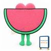 Lethargic Cartoon Pink Watermelon Mascot Adult Costume
