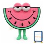 Lethargic Cartoon Pink Watermelon Mascot Adult Costume