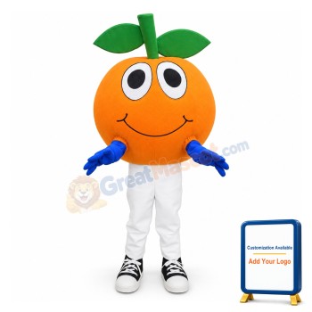 Cartoon Orange Lightweight Mascot Adult Costume