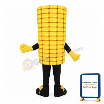 Smiling Cartoon Corn Mascot Adult Costume