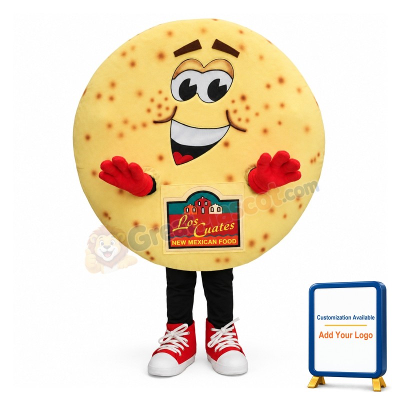 Cartoon Tortilla Lightweight Mascot Adult Costume