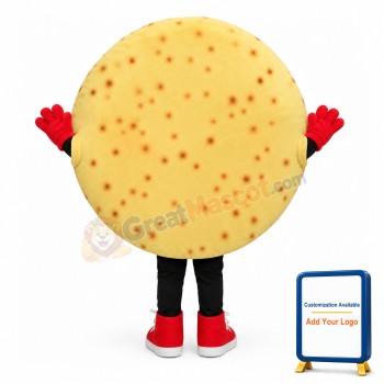 Cartoon Tortilla Lightweight Mascot Adult Costume