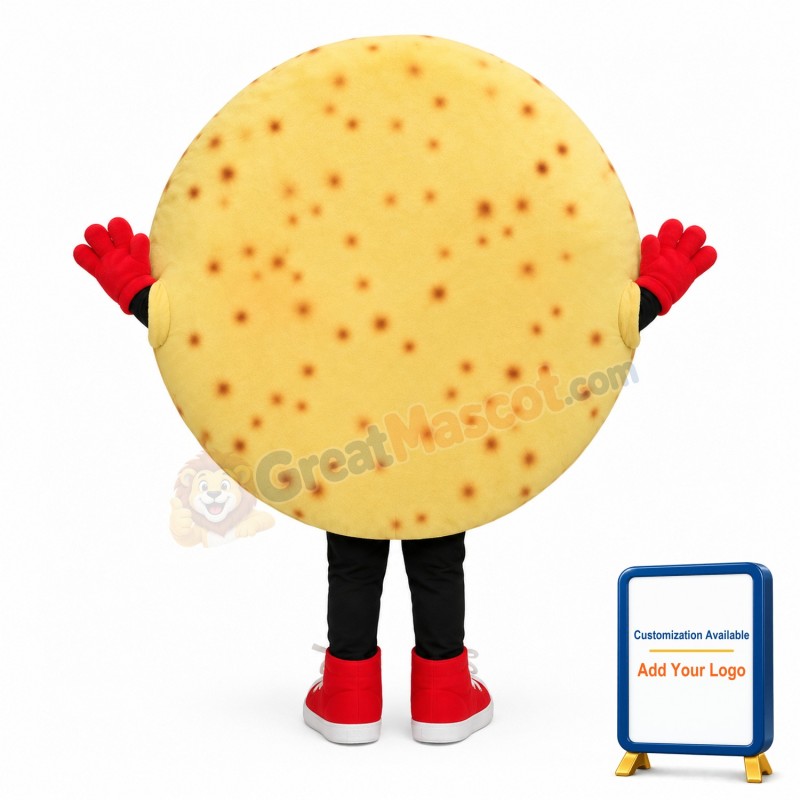 Cartoon Tortilla Lightweight Mascot Adult Costume