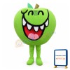 Grinning Cartoon Green Apple Lightweight Mascot Adult Costume