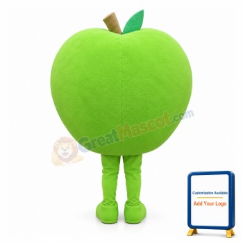 Grinning Cartoon Green Apple Lightweight Mascot Adult Costume