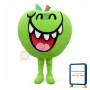 Grinning Cartoon Green Apple Lightweight Mascot Adult Costume