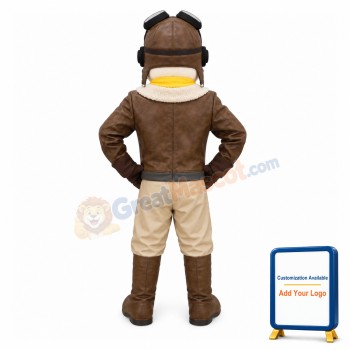 Angry Aviator Mascot Adult Costume