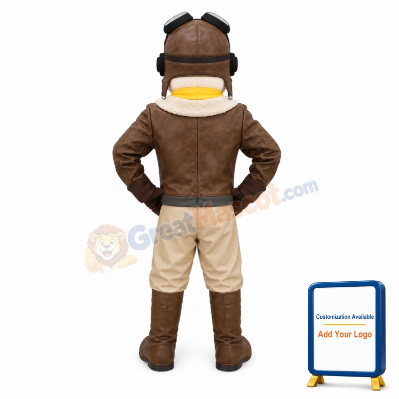 Angry Aviator Mascot Adult Costume