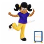 Friendly Black Girl Mascot Costume