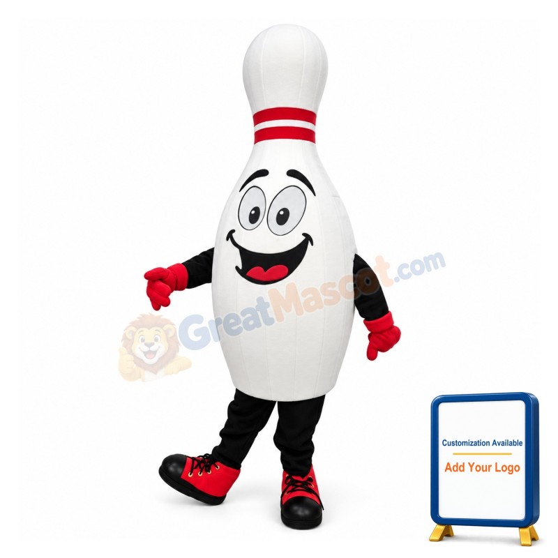 Cartoon Bowling Pin Lightweight Mascot Adult Costume